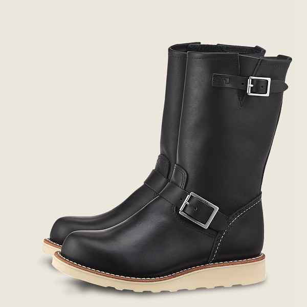 Heritage Støvler Dame - Red Wing Classic Engineer - Tall Boundary Læder - Sort - LCFPZS-194